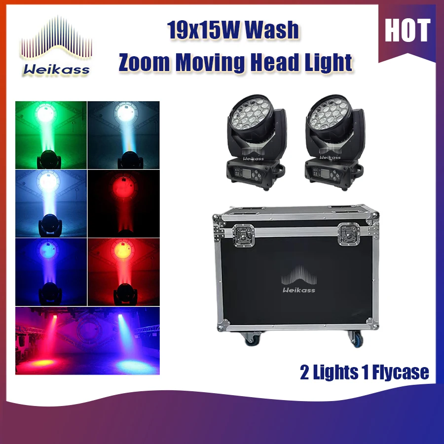 

0 Tax 2Pcs 19x15W NEW Version Of CTO And ECO Function 19x15W Rgbw Moving Head Light Zoom Wash Moving Head Lyre With Flight Cas