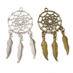 5pcs Charms Native Dream Catcher Connector Antique Making Pendant fit,Vintage Tibetan Bronze Silver color,DIY Handmade Jewelry