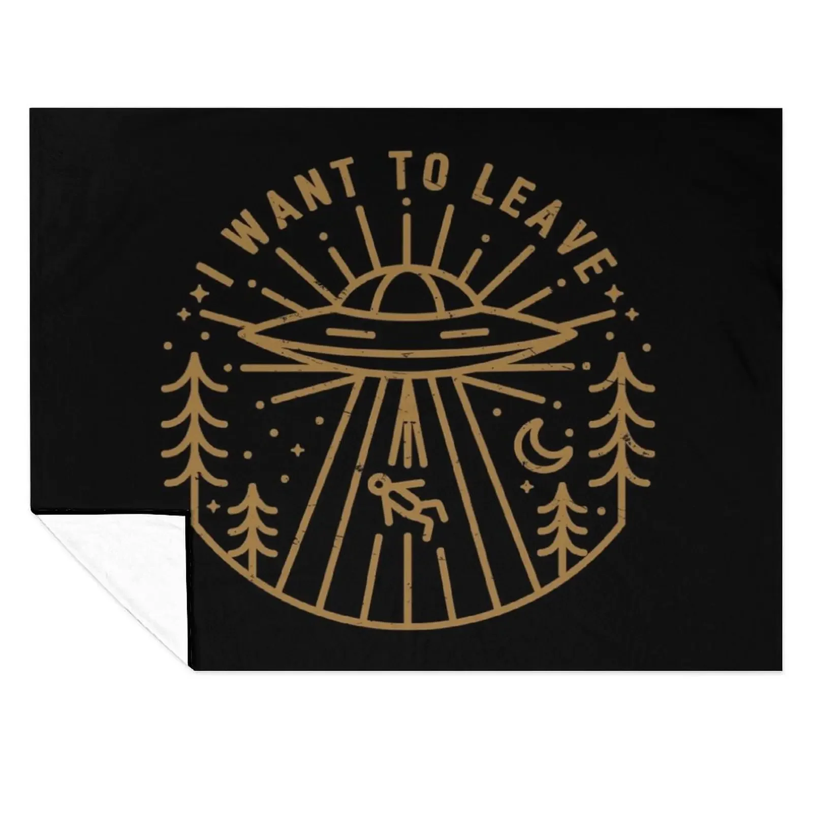 

I Want To Leave Throw Blanket Decoratives Hairys Picnic Giant Sofa Blankets