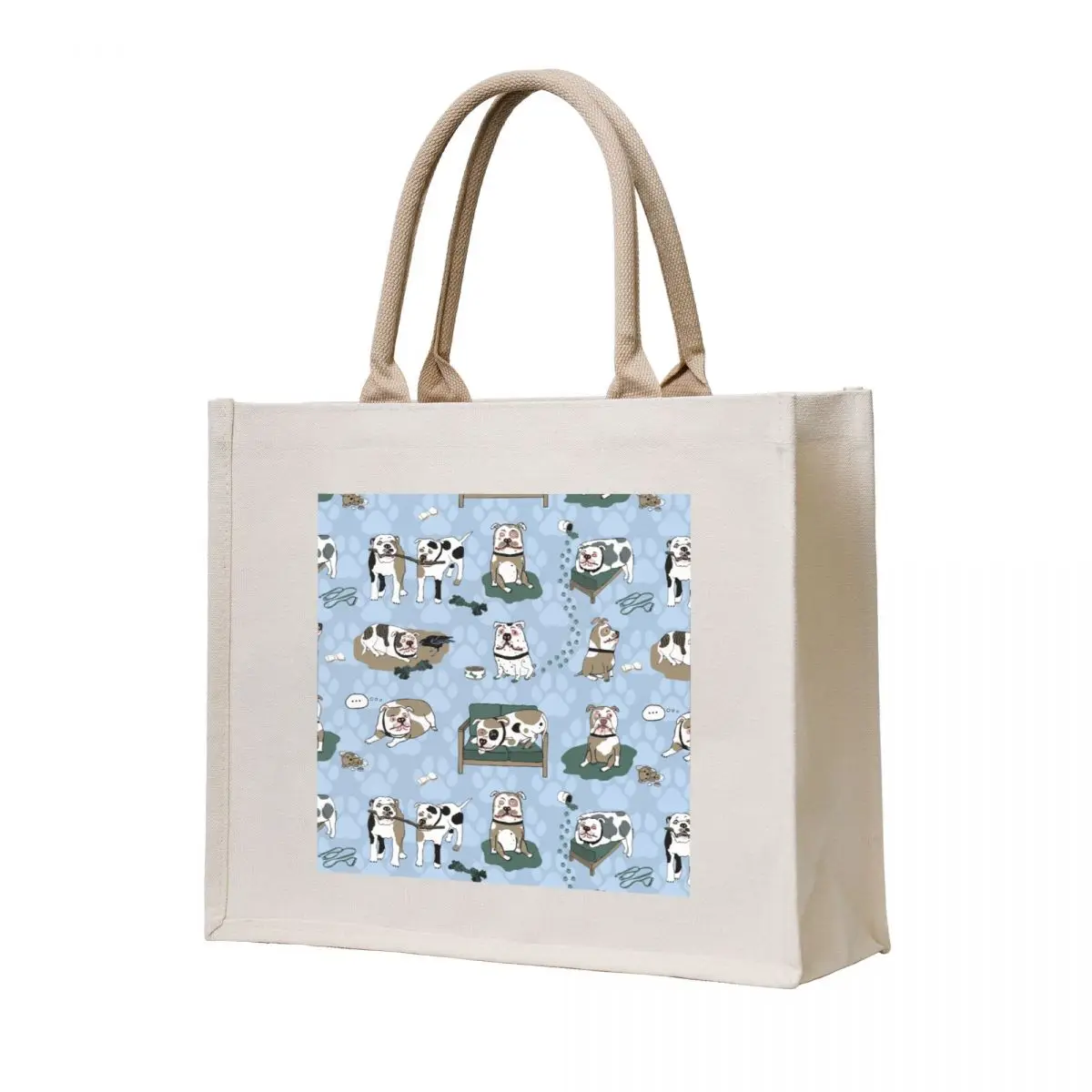

American Bulldogs Tote Bag hand bag bag for beach Shopper reusable shopping