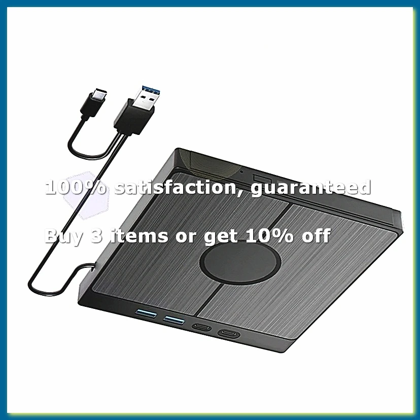 External Blu Ray Optical Drive Portable Bluray Player CD Burner Reader for PC Laptop