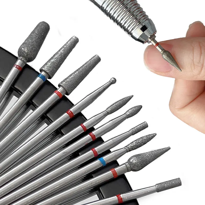 Broca de diamante para unhas, fresa para limpeza de unhas, gel, ferramenta de remoção de transbordamento, pedicure, arte de unha, acessórios de broca, ferramenta de manicure