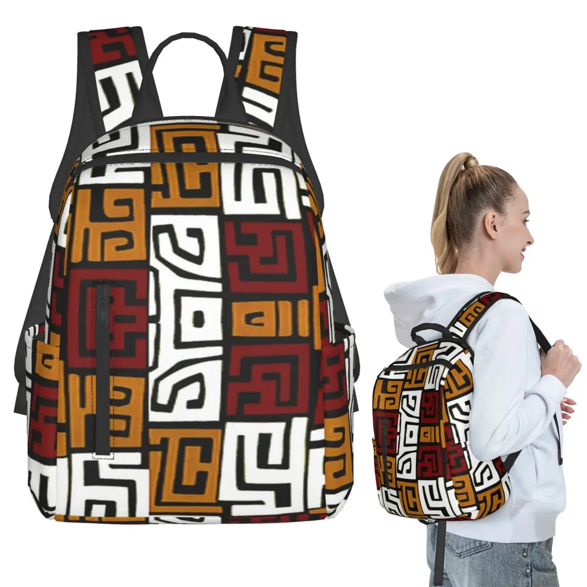 

Рюкзак из африканской ткани Kuba, студенческая сумка для книг, детская школьная сумка, сумки через плечо для ноутбука, для мальчиков и девочек