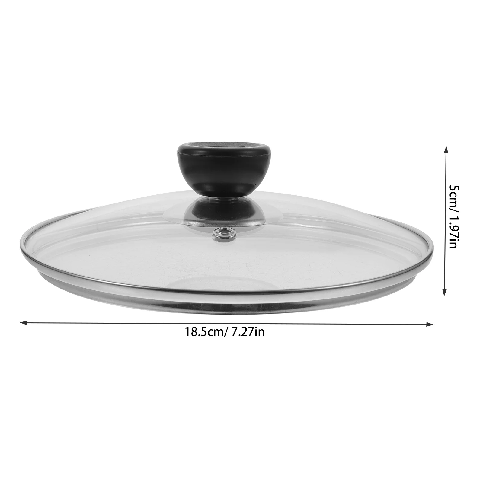 

Practical Glass Pot Lid Clear View for Cooking Multi-Function Household Pot Cover with Vent Hole for Safety Pan Lid