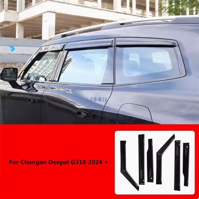 

Car Style Accessories Exterior Sticker For Changan Deepal G318 2024 + Awning Shelter Window Visor Sun Rain Screen Weather Shield