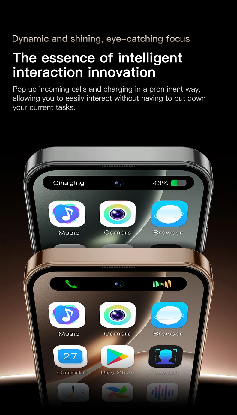 2025 جديد ONEMYTH M17 Pro 4G هاتف ذكي صغير أسود - شاشة صغيرة 4.0 بوصة هاتف أندرويد 12، 2 + 16 جيجابايت / 3 + 64 جيجابايت، هاتف محمول