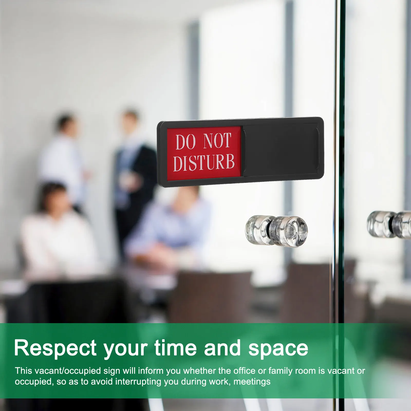 2Pcs Do Not Disturb Door Signs Sliding Privacy Indicator Clear Occupied Room Signs for Office Hotel Home Do Not Disturb