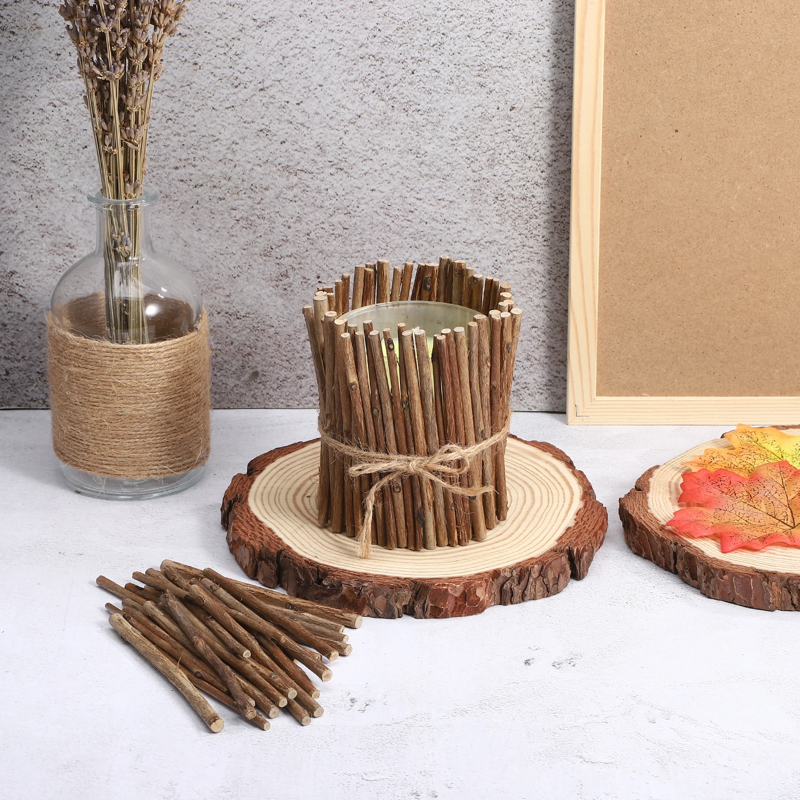 

100PCS Natural Wood Sticks Birch Log Branches for DIY Crafts Tea Tree Sticks Driftwood Twigs Fish Tank Decor Vase Long Fillers