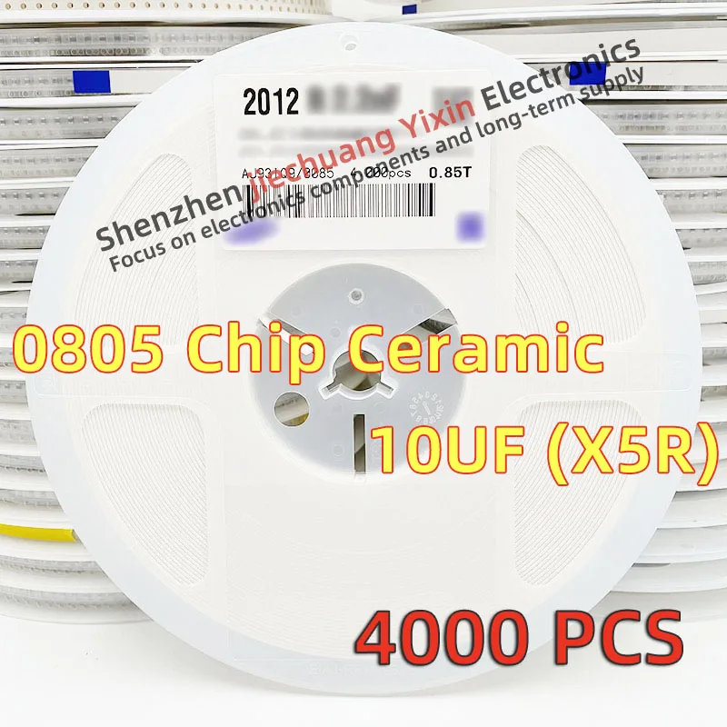 

Chip Ceramic Capacitor 0805 10UF 6.3V 10V 16V 106K 10% accuracy X5R material 2012 Capacitance 4000pcs