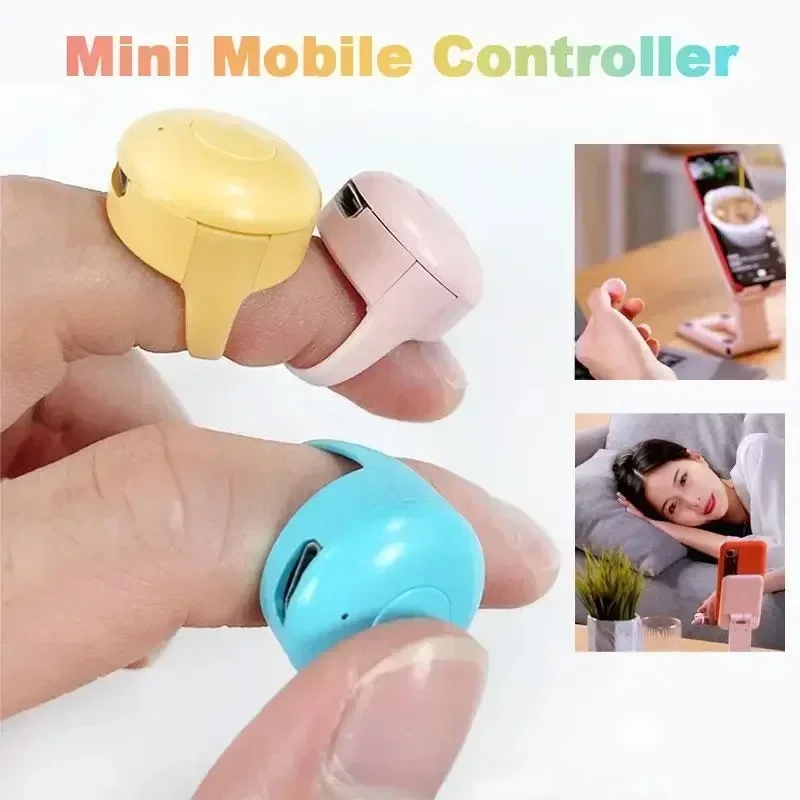 

Bluetooth-compatible Fingertip Video Controller Short Videos Automatic Page Browsing Flipping Device Ring Phone Remote Control