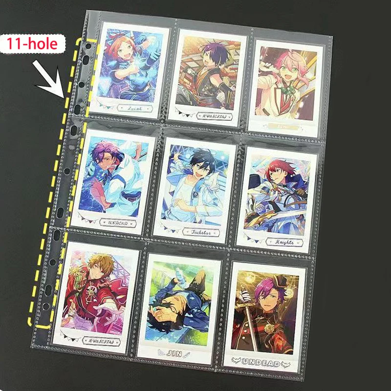 

10pcs Album Inside Replacement Protector A4 Transparent Album Protector 2/3/4/7 Holes Ring Loose-leaf Binder Small Card Storage