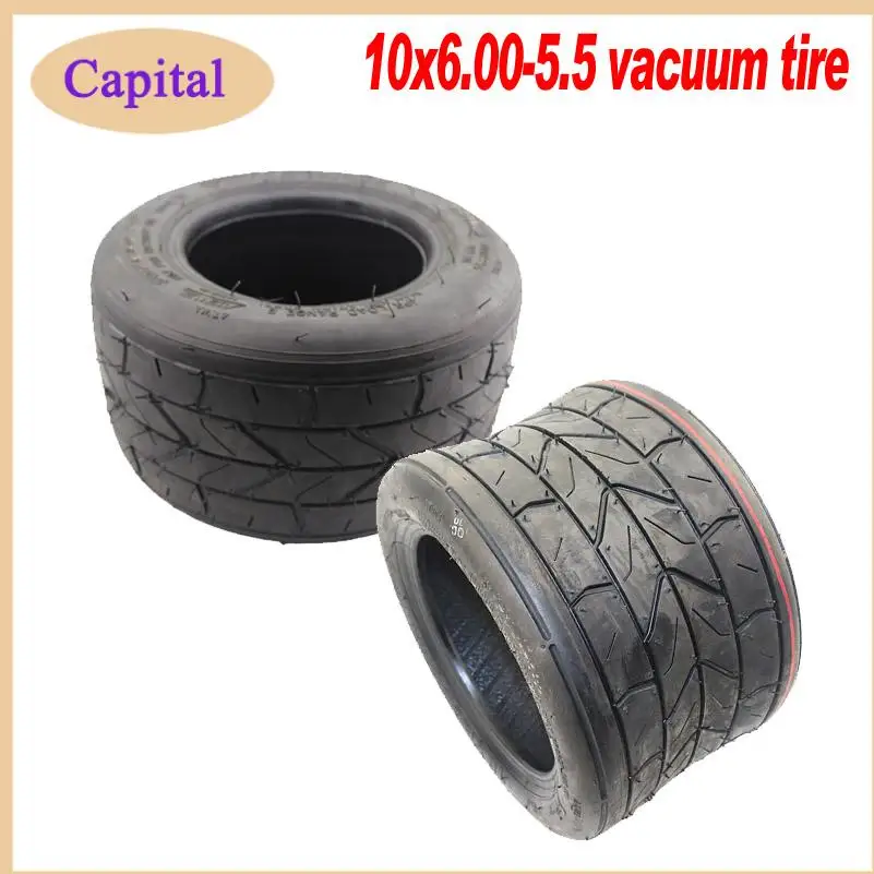 

Лидер продаж, 10*6,00-5,5, шина для мотоцикла, бескамерная шина, вакуумная дорожная моторная трубка для электрического скутера, 10-дюймовая расширенная шина 10x6,00-5,5