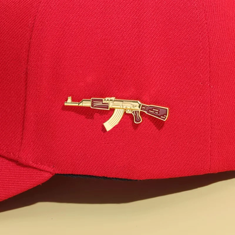 Personality Cartoon Gun Enamel Pins Golf Ball Hat Brooches Lapel Badge Baseball Cap Clips Golf Supplies Gift for Golfer Friends