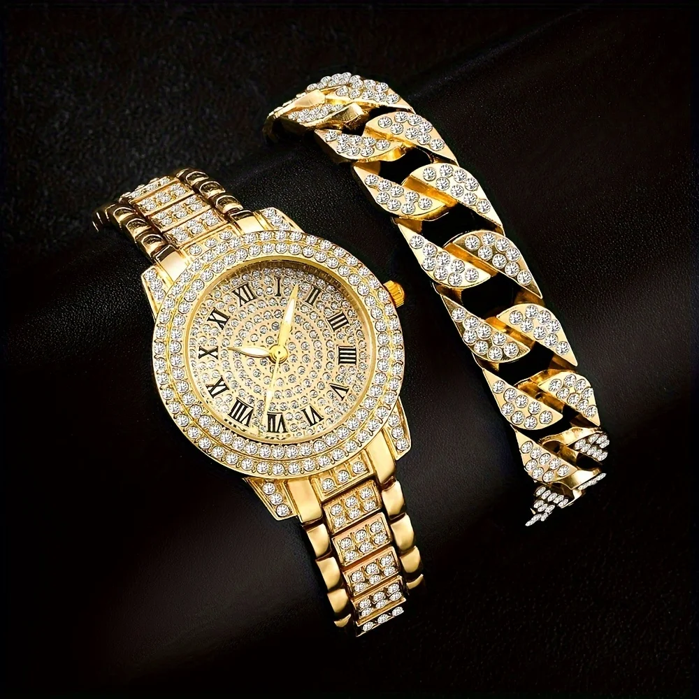 4PCS Fashion Gorgeous Women's Watch Quartz Watch and Bracelet Set