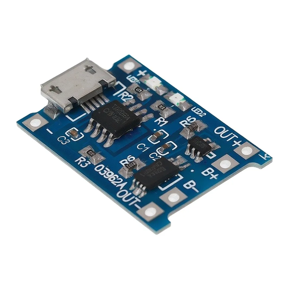 USB Based 2-in-1 Lithium For Battery Charging and Protection Board for Small Electronic Devices and Prototyping Boards