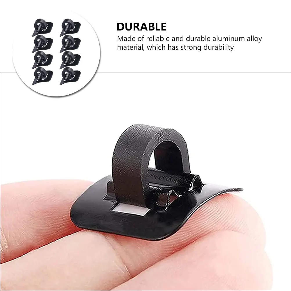 

8Sets Road Bike Shifter Housing Clip Alloy Cable Clamp Brake Cable Clip Adhesive Seat Bicycle Derailleur Guide