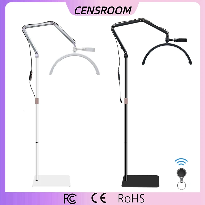 Half Moon Lash Lamp Floor 16inch LED Adjustable Stand Lamp Arc Beauty Salon Eyelashes Extensions Tattoo Skincare Fill Lighting