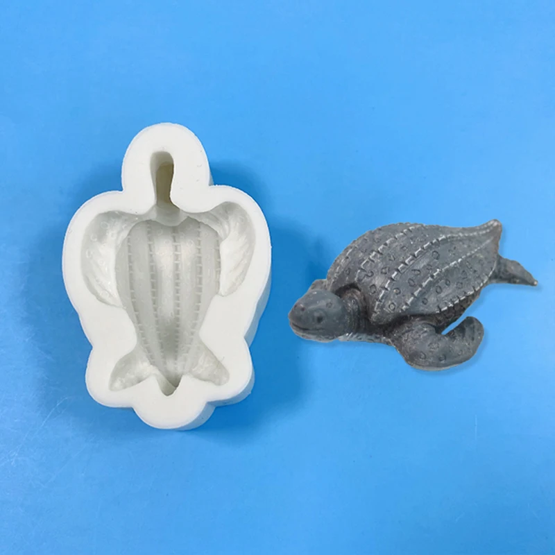 Ocean Animals Crocodile Polar Bear Hammerhead Shark Sea Turtle Fondant Molds Baking Cake Desserts Decoration Tools Mould Silicon