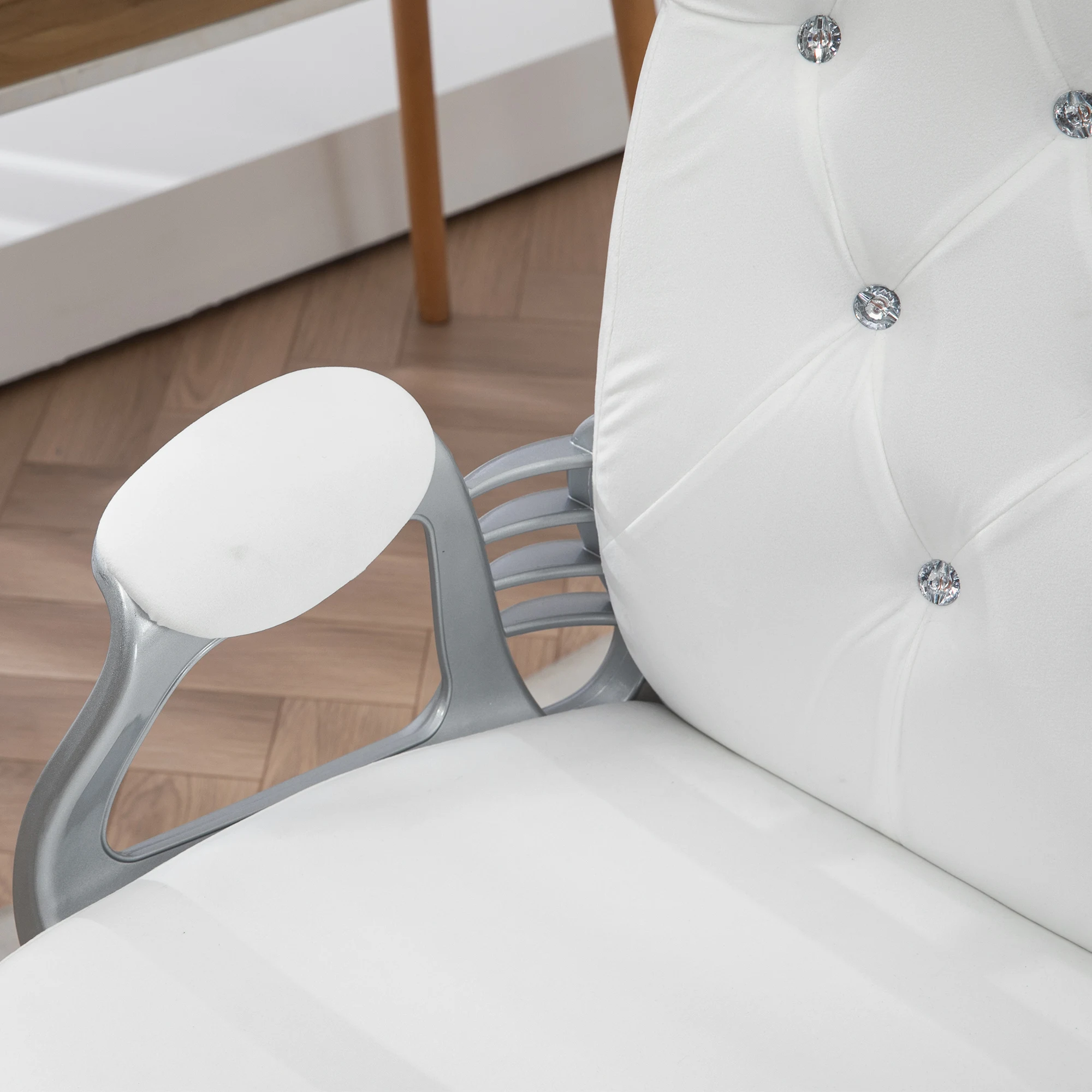 Vinsetto Home Office Chair with Adjustable Height Tilt Function White image 5