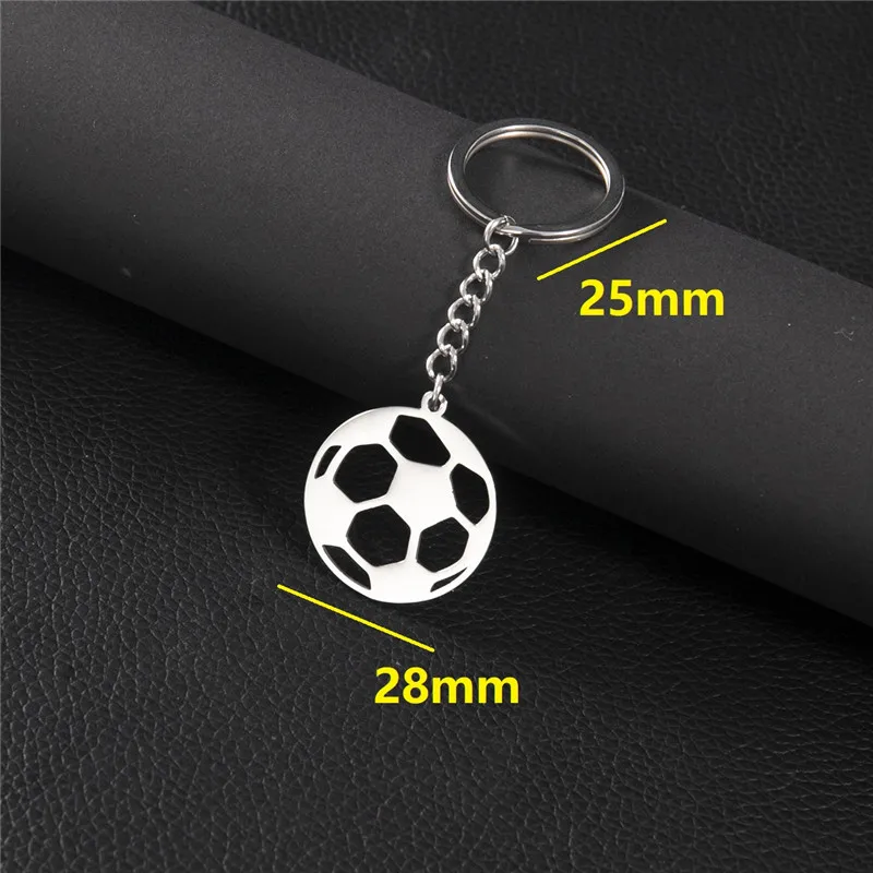 Simple Volleyball Souvenirs Keychain Metal Ball Shaped Pendants Keyrings for Men Women Car Key Ring Sports Fans Gift