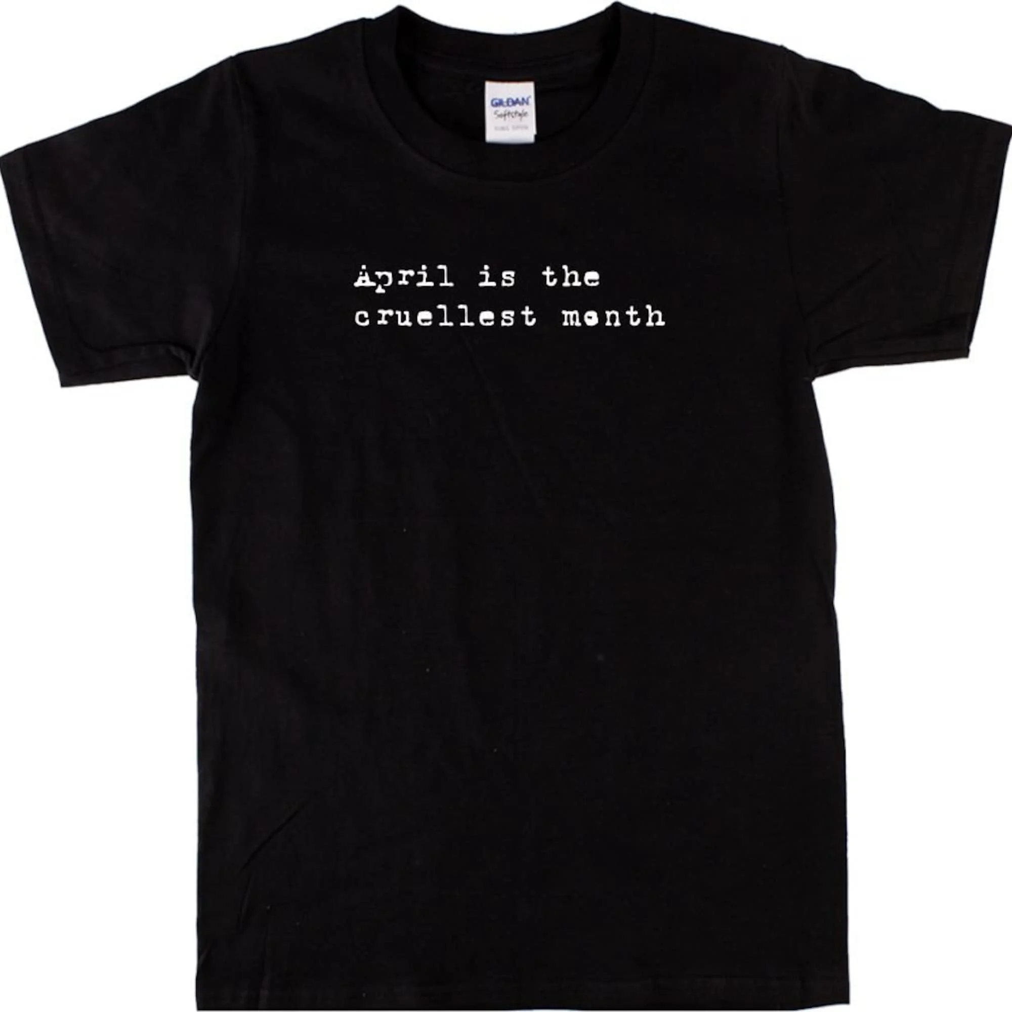 T S Eliot Shirt The Waste Land' 'April Is Cruellest Month' Xxl