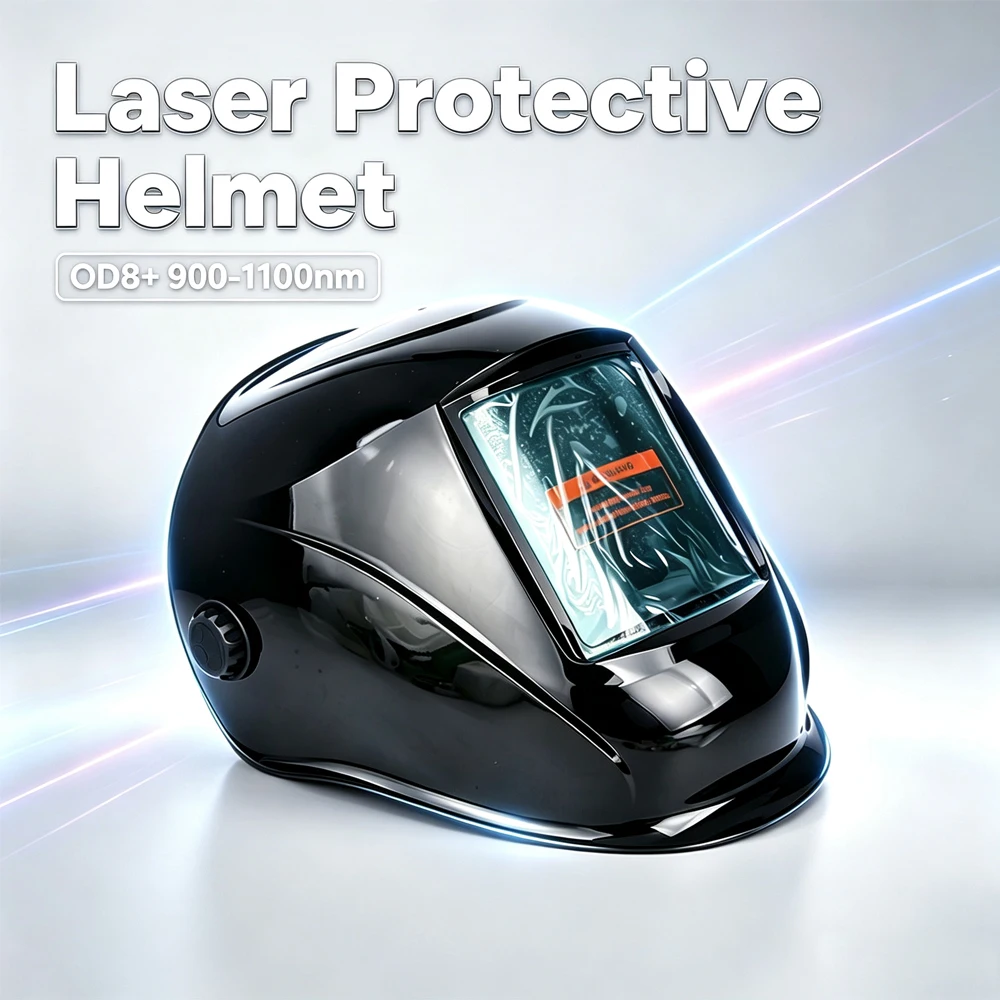 CE EN207 Laser Welding Helmet with Face Shield 1070nm 1080nm 1090nm OD8+ PC Material LP-YL-HM B8 #1003 in DIN4 Version