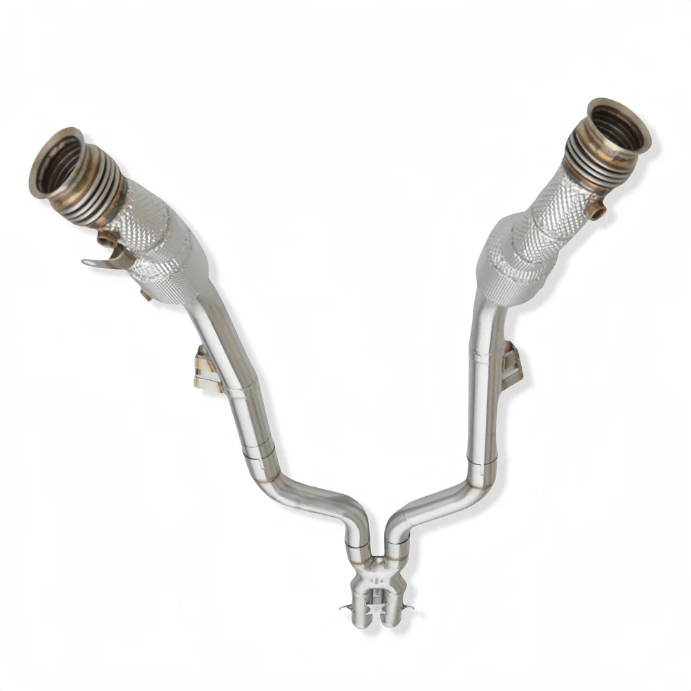 

Exhaust Downpipe Header for Mercedes- SL600 5.5T R230 (2002-2011) SS304 Racing Performance Exhaust Pipes alytic Converter