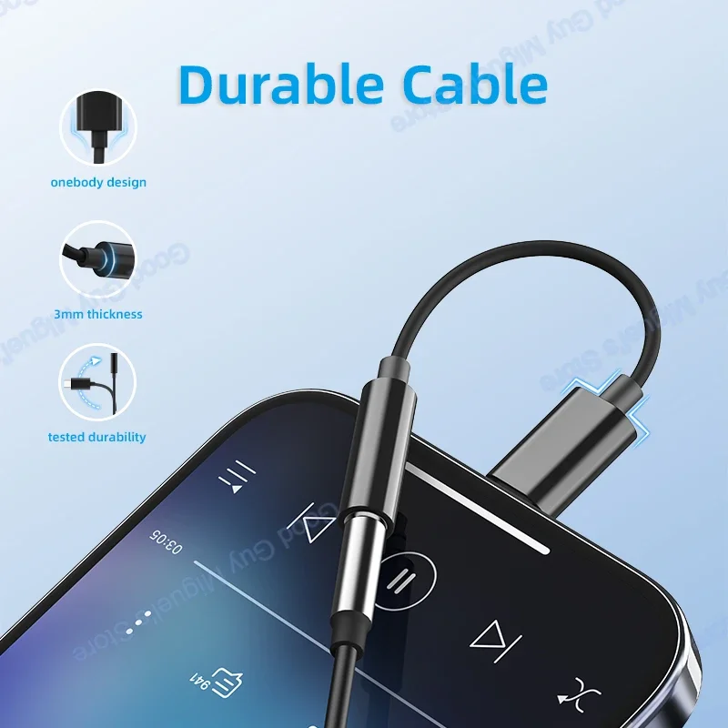LOCONAQ Dac 휴대용 USB C 타입 디지털 아날로그 변환기 오디오 어댑터, 픽셀 삼성 S23 용 지지대 마이크, 48 kHz, 3.5mm