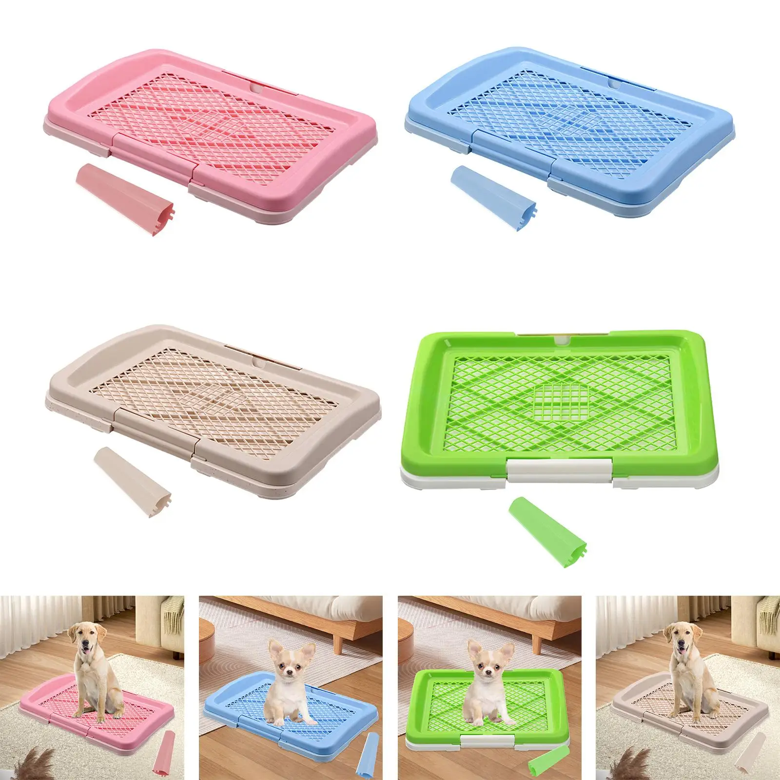 Dog Toilet Keep Paws and Floors Clean Removable Mesh Grids Bedpan Anti Splashing for Other Animals Dogs Cats Kitten Bunny Puppy