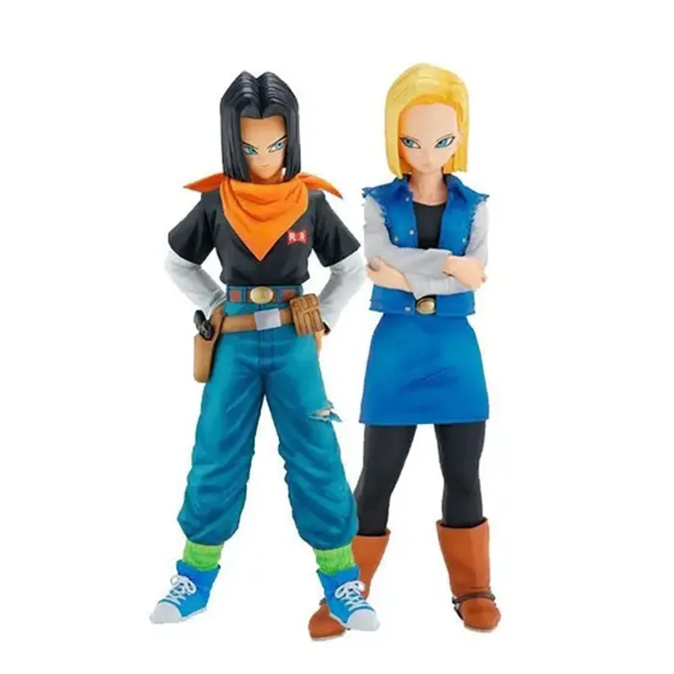 24cm Anime Dragon Ball Z Android 17 18 Figur Android 18 PVC Action figuren Sammlung Modell Spielzeug für Kinder Weihnachts geschenke