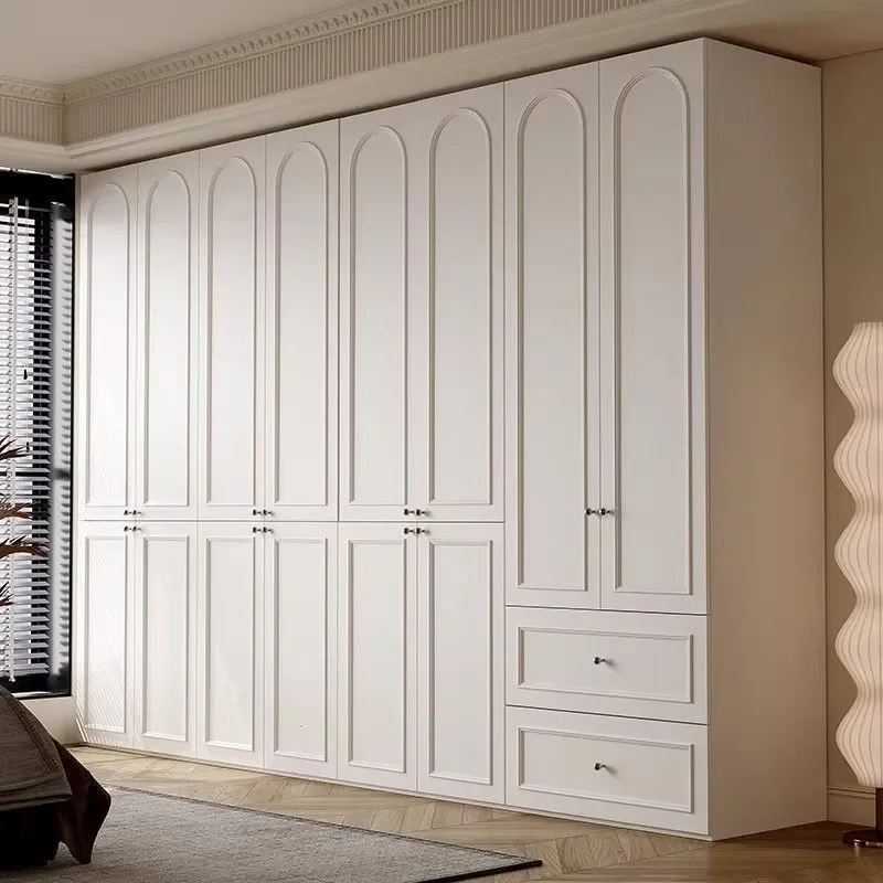 for French Wardrobe One Door Top Segmented Coat Cabinet Bedroom Household Cream Style European Style Economical Line