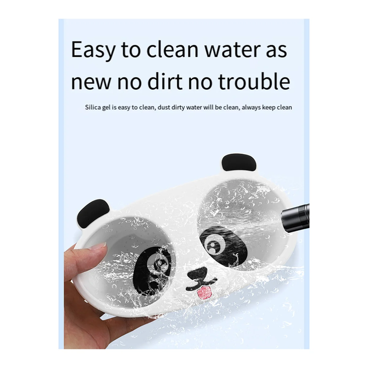 Z0C-hFor Tesla Model 3 Cup Holder Central Control Drinks Holder for Model Y 2023 Panda Pattern Water Cup