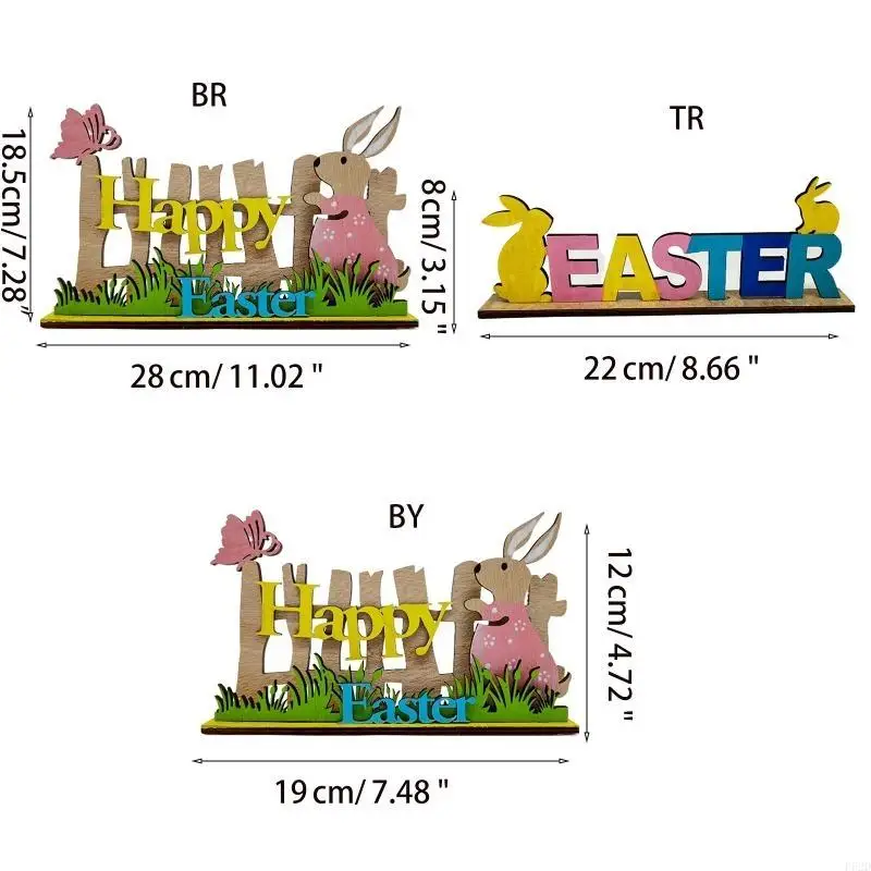F62D Interés decorativo Decorativo Pascua Adornos madera Partido para niños Juguete regalo Navidad