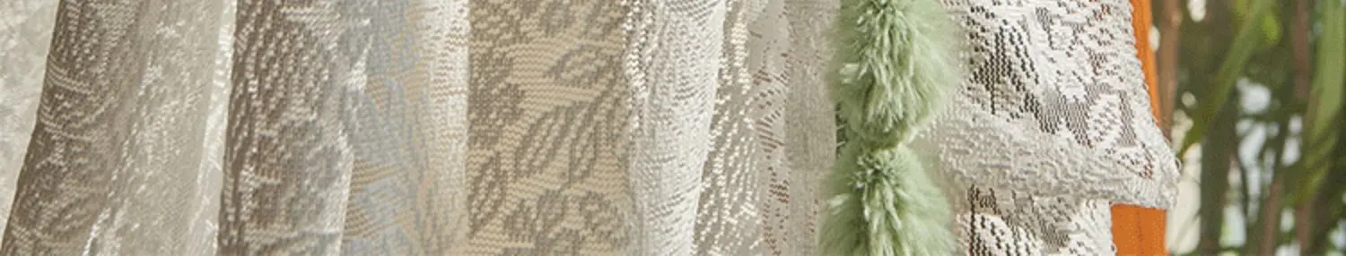 1pc Französisch Spitze Vorhänge weiße Gaze Vorhänge Balkon Wohnzimmer grün Fell Ball Spitze Trennwand Tür Vorhänge – Detail 19