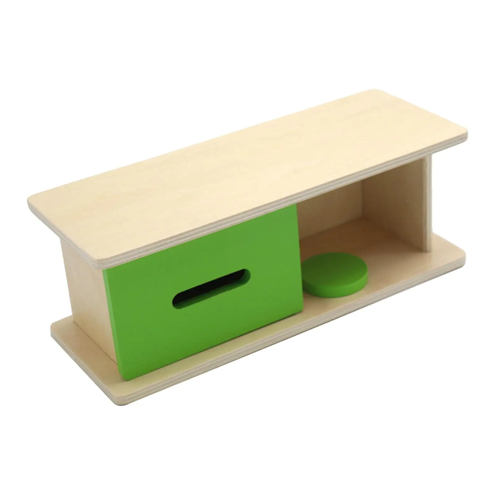 Montessori Holzkiste, Imbucare Box Developmental Drop Box Objektpermanenzbox