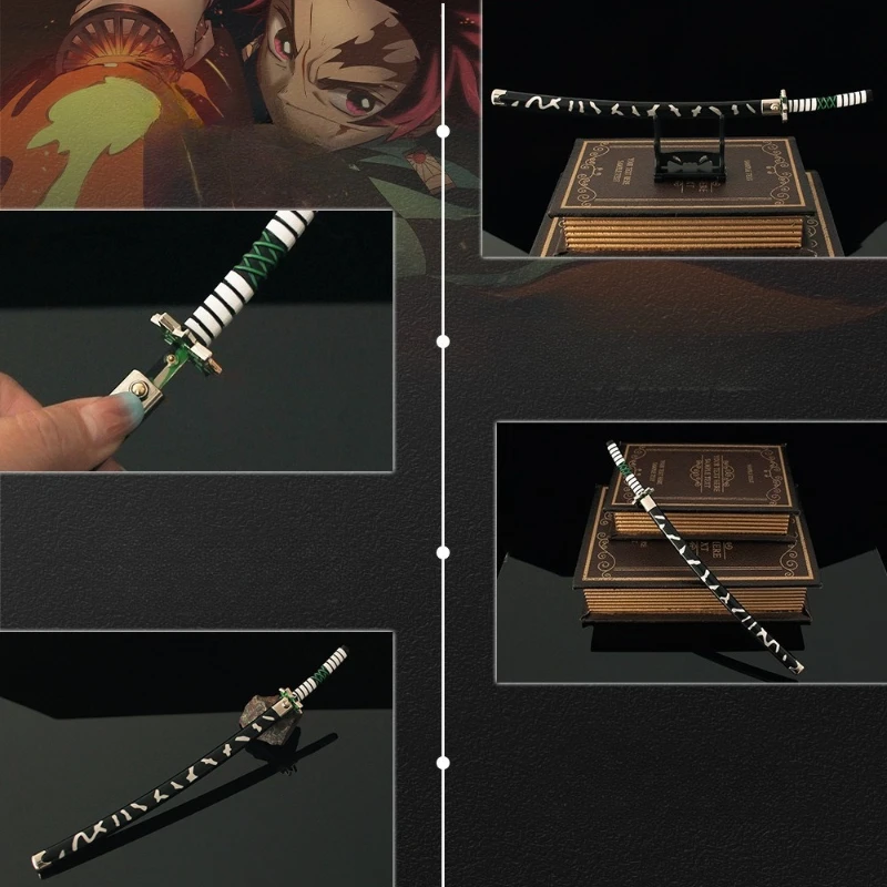 26cm novo demon slayer anime periférico metal braços modelo armas e adereços decoração de mesa ornamentos crianças presentes aniversário brinquedos