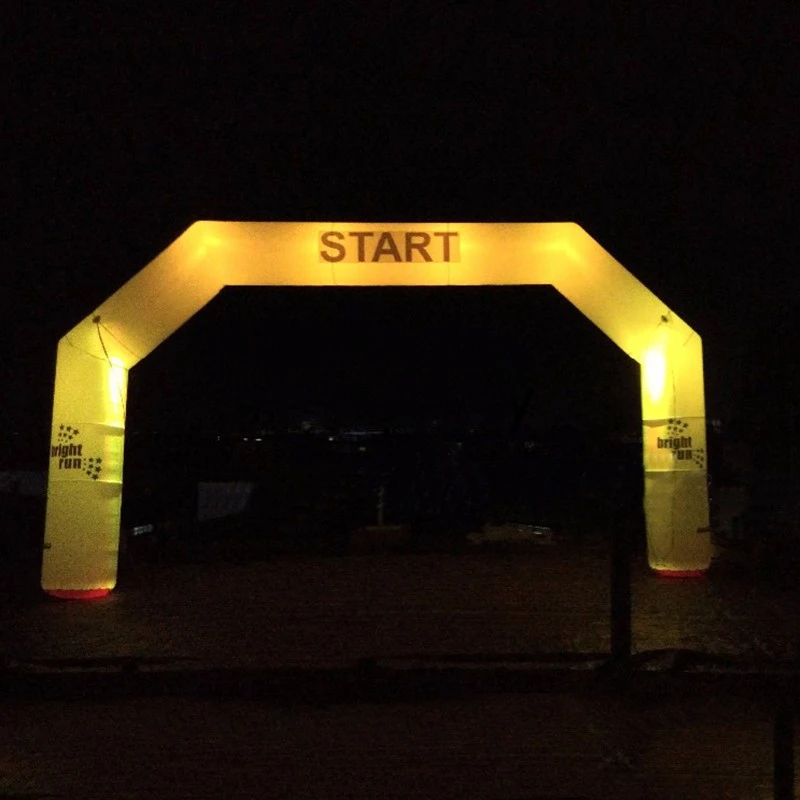 Event Inflatable LED Lights Outdoor Arch Rental LED Inflatable Lighting Arch Start Finish Line Inflatable Finish Line Arch