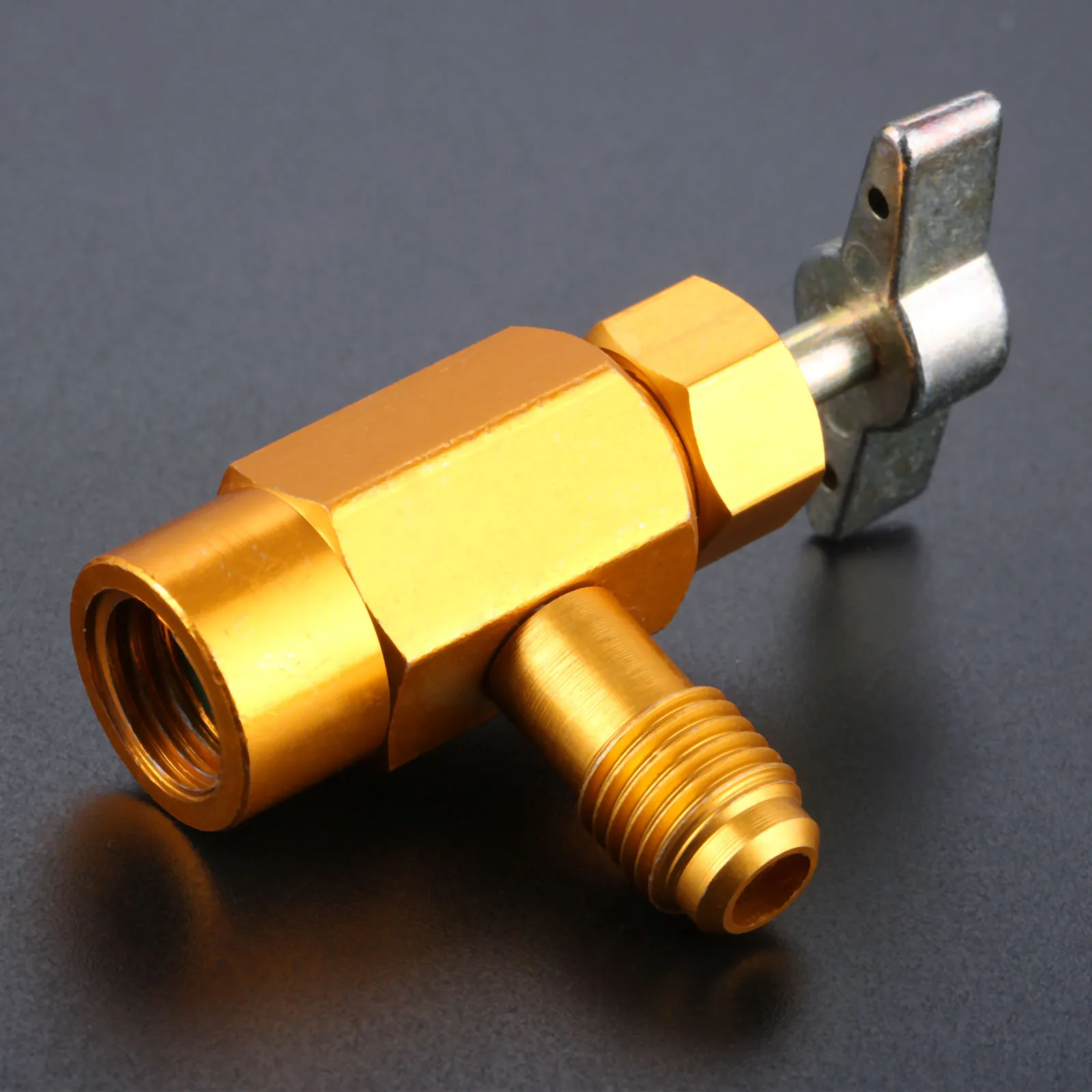 1 Pc Brass R134A Refrigerant Bottle Opener 1/2” ACME Thread AC Refrigerant Can Opener Tap Dispensing Auto Air Conditioner Parts
