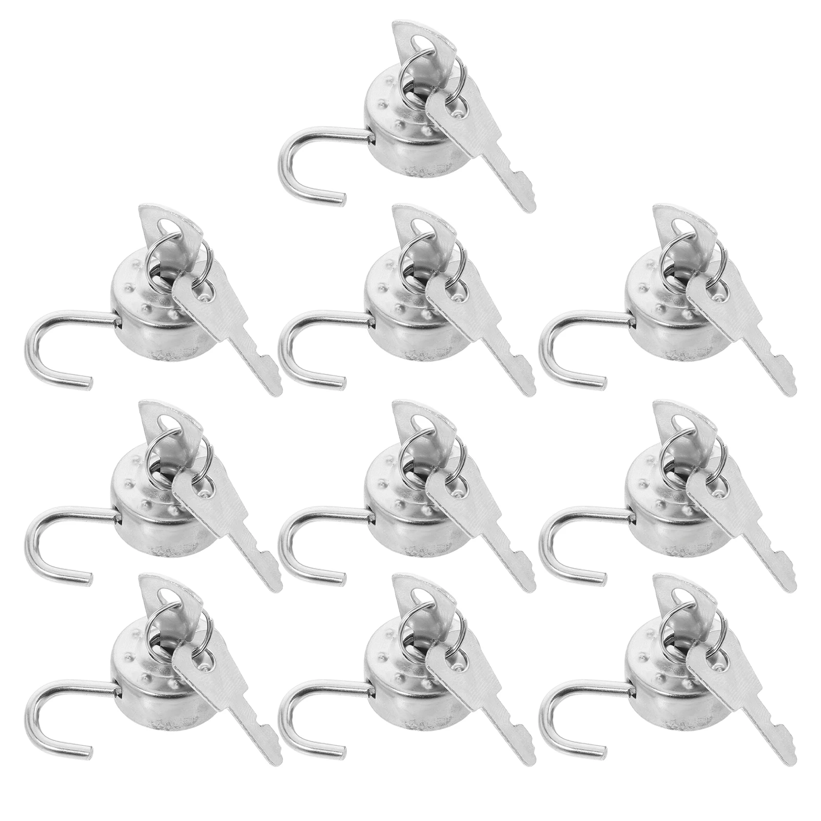 

1 set 10 Mini Round Stationery Locks with Keys for Diaries Bags Craft Toys Zinc Alloy Material Safety