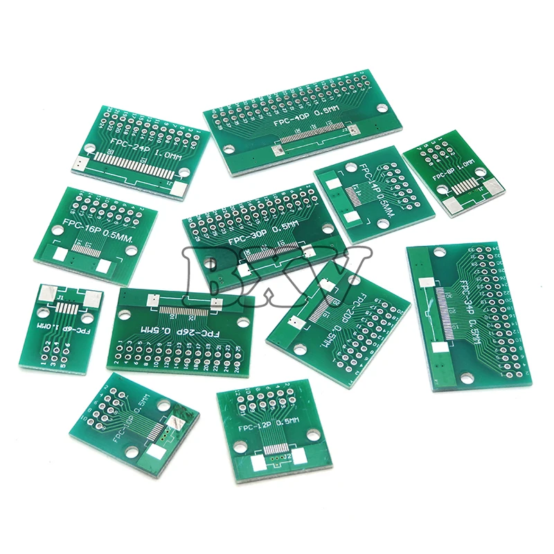 5PCS FPC FFC 0.5mm 1mm Pitch  PCB Board 6 8 10 12 20 40 50 Pin To DIP 2.54mm Connector  Double Side Adapter Socket Plate DIY KIT