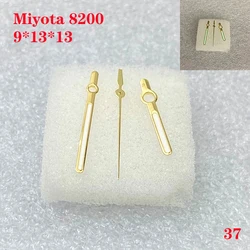 Watch Accessories Watch Hand 3 Needles for Miyota 8200 Movement Size 9.0mm*13.0mm*13.0mm Men's Green Luminous No.037