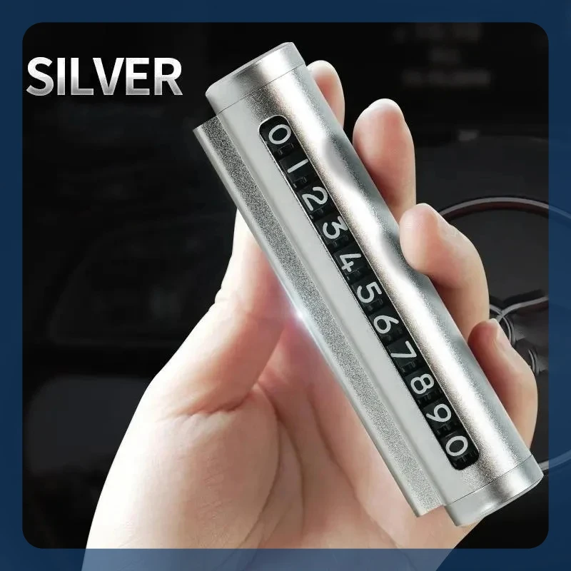 Phone Number Plate Roller Adjustment Colorful Metal Aluminum Car Temporary Parking Card Universal Fashion Auto Accessories