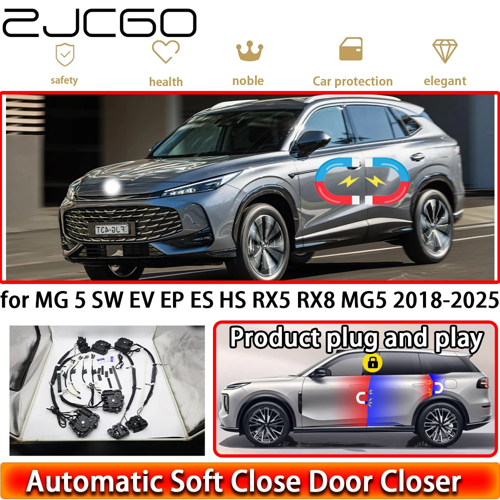 

ZJCGO for MG 5 SW EV EP ES HS RX5 RX8 MG5 2018-2025 OEM Soft Close Door Kit Power Closing Latch System Auto Pull Door Easy Close