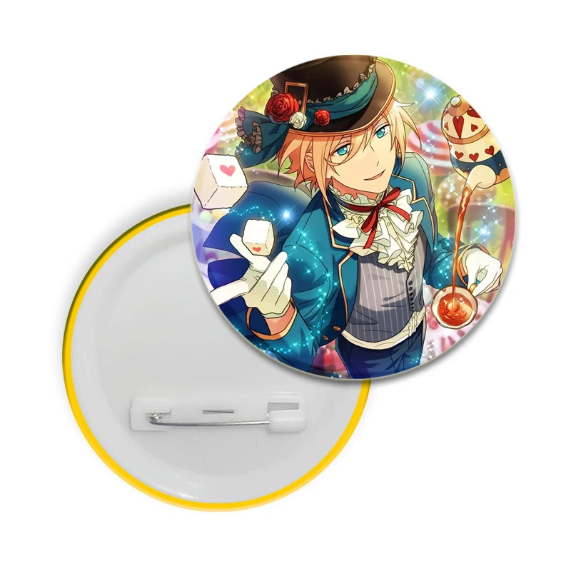 32/44/58mm Wataru Hibiki Eichi Tenshouin Tori Himemiya Round Brooch Cartoon Badge for Backpack Hat Jewelry Accessories Gifts