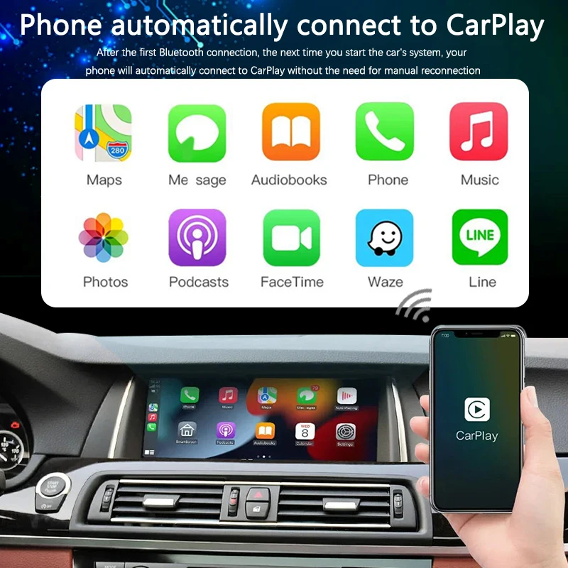Wireless CarPlay Android Auto Adapter Box Module Interface NBT/EVO/CIC/CCC 12 3 4 5 6 7 Series X1 X3 X4 X5 X6 MINI