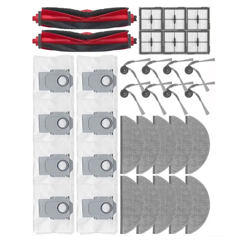 

A78E-Для Roborock Q10 X5/Q10 PF/Q10P/Q8+/Q8 Max Pro Plus Запчасти Аксессуары Основная боковая щетка Фильтр Мешок для пыли Швабра