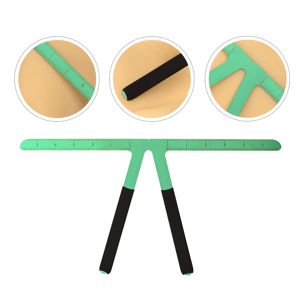 الفولاذ المقاوم للصدأ جسر الأنف تحديد المواقع حاكم الحاجب أداة قياس مثلث المهنية الحاجب حاكم ماكياج الجمال #1