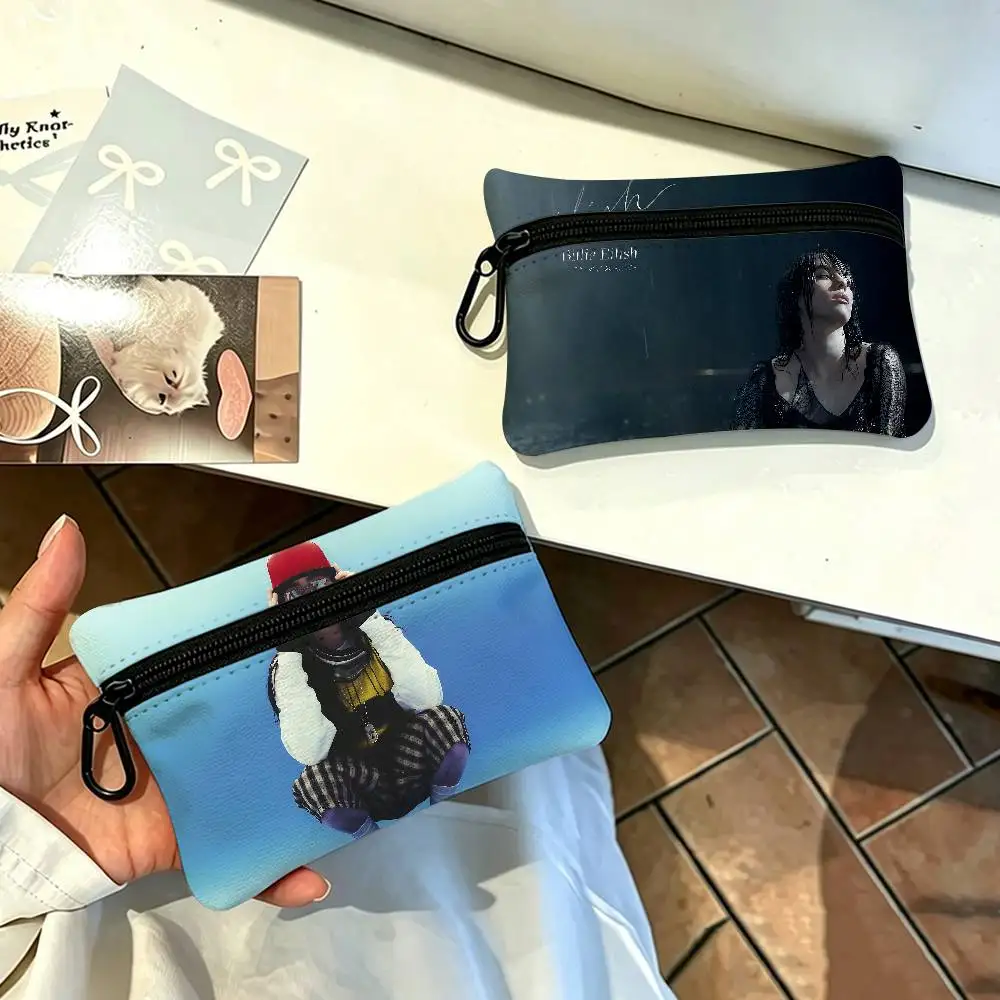 B-Billie E-Eilish Wear-resistant Oxford Cloth Coin Purse Portable Backpack Hanging Card Storage Bag