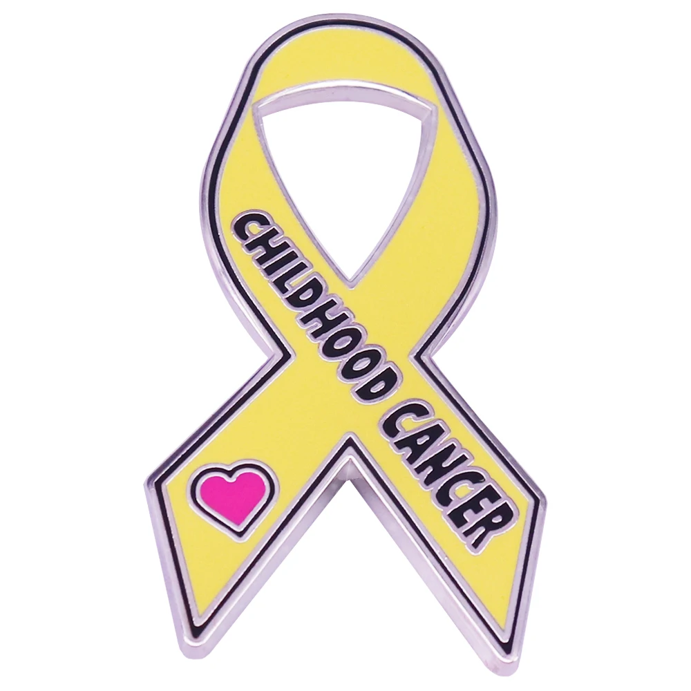 Decoration Childhood Cancer Awareness Ribbon Support Sign Enamel pin