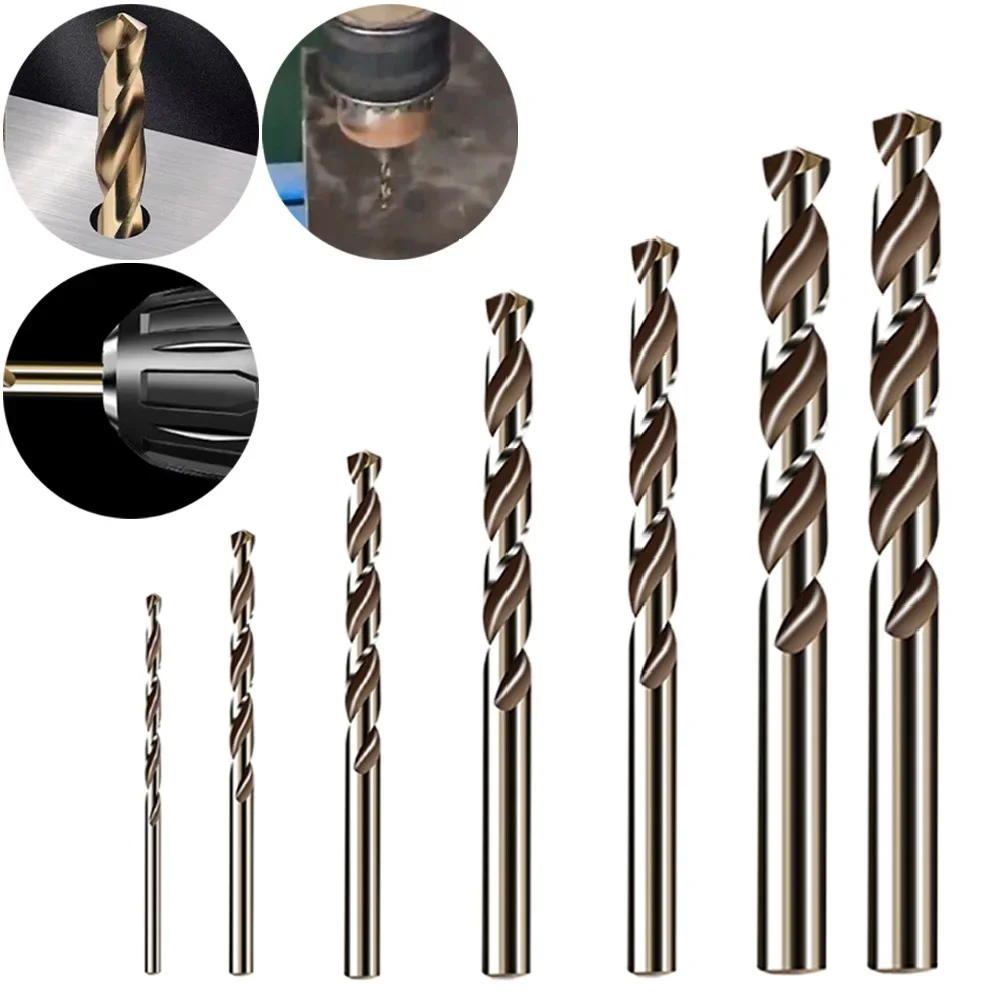 

5pcs For M35 Cobalt Drill Bit Set For Stainless Steel Metal Wood Hole Cutter 4mm Split Point High Performance For Power Tools